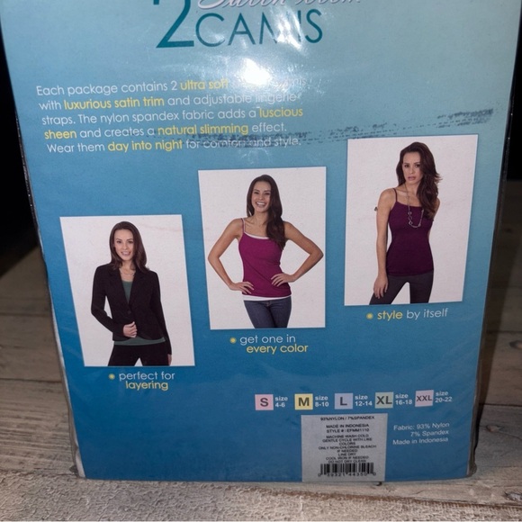 Ellen Tracey 2 Satin Trim Camis Women’s Sz XXL 20-22 Ultra Soft Natural Slimming - Picture 7 of 12